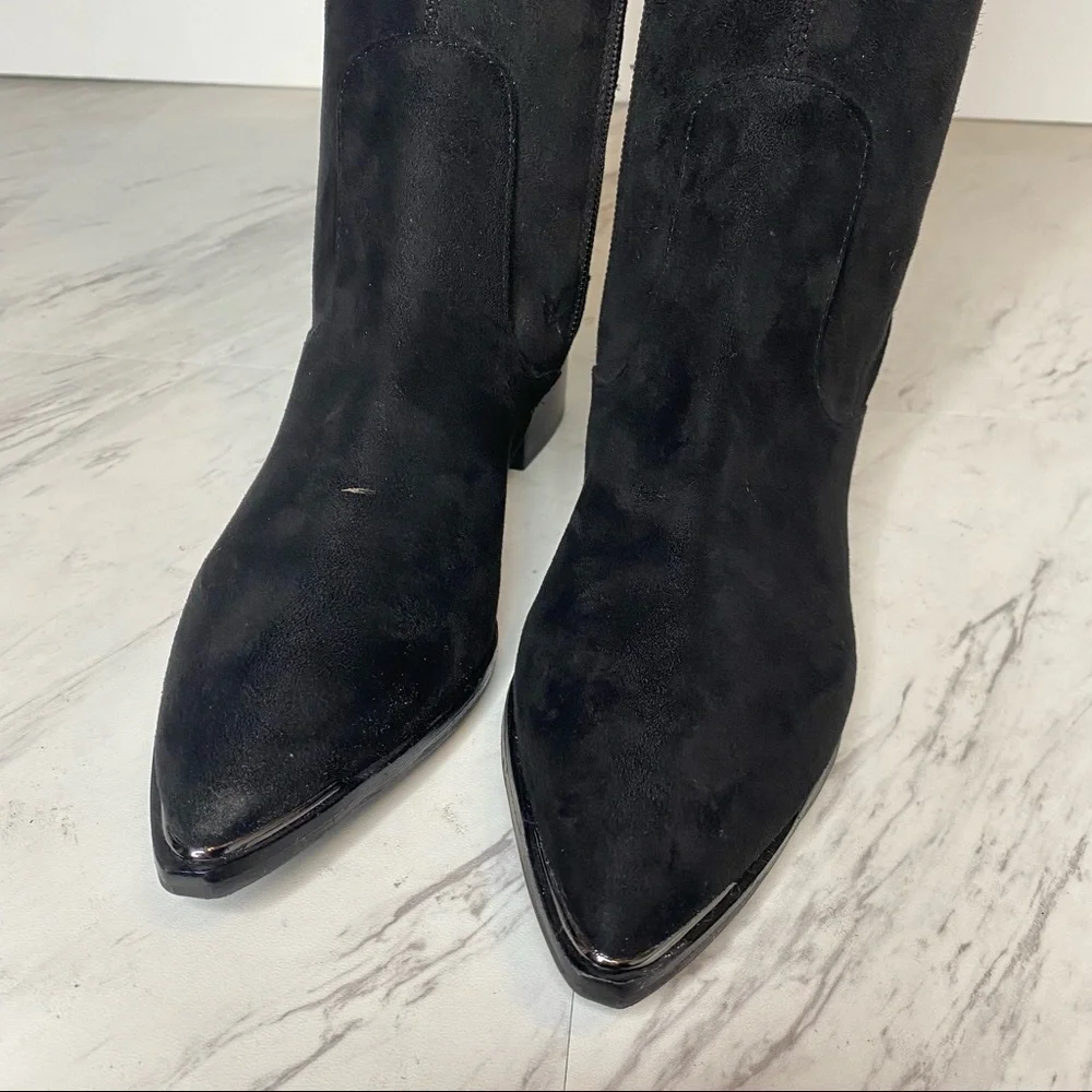 Marc Fisher Yuna Over The Knee Faux Suede Black Boot 6M